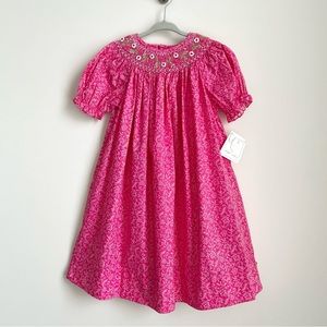 Petit Ami Pink Floral Smocked Dress 2T